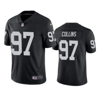 Men's #97 Maliek Collins Las Vegas Raiders Vapor Limited Jersey Stitched Black