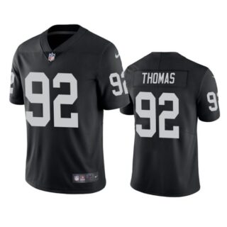 Men's #92 Solomon Thomas Las Vegas Raiders Vapor Limited Jersey Stitched Black