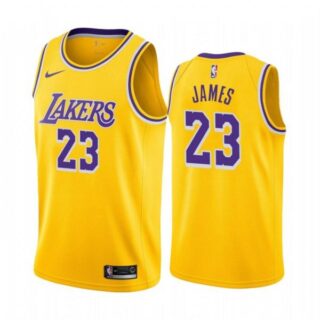 Men's LeBron James Los Angeles Lakers Basketball Jersey Gold