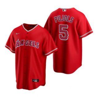 Men's Albert Pujols Los Angeles Angels Cool Base Jersey Red