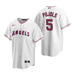 Men's Albert Pujols Los Angeles Angels Cool Base Jersey White