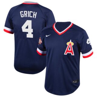 Men's Bobby Grich Los Angeles Angels 1970 Throwback Jersey - Stitched Navy