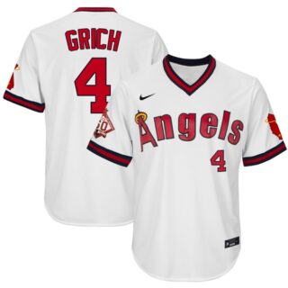 Men's Bobby Grich Los Angeles Angels 1970 Throwback Jersey - Stitched White