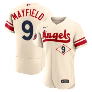 Men's Flex Base Los Angeles Angels Jack Mayfield 2022 City Connect Cream Stitched Jersey