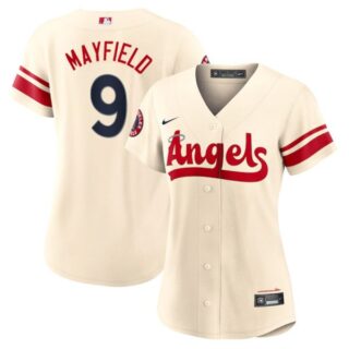 Women's Los Angeles Angels Jack Mayfield 2022 City Connect Cream Stitched Jersey