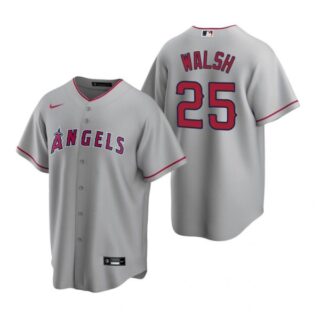 Men's Jared Walsh Los Angeles Angels Cool Base Jersey Gray