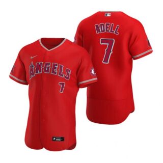 Men's Jo Adell Los Angeles Angels Flex Base Jersey Red