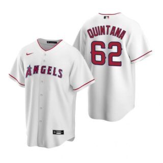 Men's Jose Quintana Los Angeles Angels Cool Base Jersey White