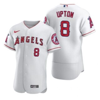 Men's Justin Upton Los Angeles Angels Flex Base Jersey White