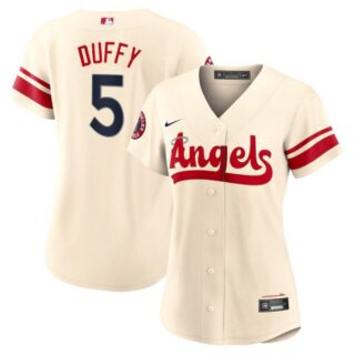 Women's Los Angeles Angels Matt Duffy 2022 City Connect Cream Stitched Jersey