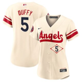 Women's Los Angeles Angels Matt Duffy City Connect Special Edition Cream Stitched Jersey