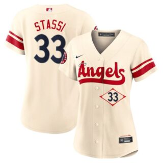 Women's Los Angeles Angels Max Stassi City Connect Special Edition Cream Stitched Jersey