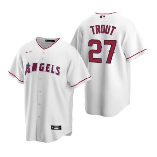 Men's Mike Trout Los Angeles Angels Cool Base Jersey White