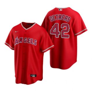 Men's Reid Detmers Los Angeles Angels Cool Base Jersey Red