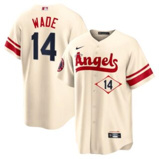 Men's Los Angeles Angels Tyler Wade City Connect Special Edition Cream Stitched Jersey