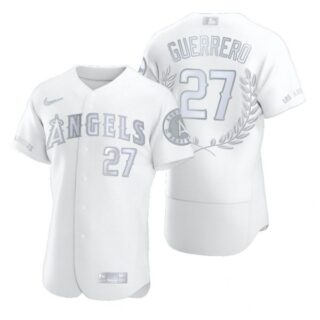 Men's Vladimir Guerrero Los Angeles Angels Flex Base Jersey White Award