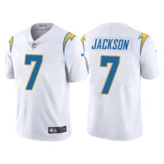 Men's Los Angeles Chargers J.C. Jackson White Vapor Limited Stitched Jersey