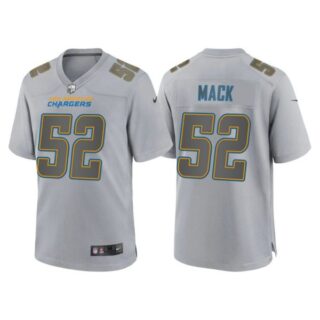 Men's Los Angeles Chargers Khalil Mack Gray Atmosphere Fashion Stitched Jersey