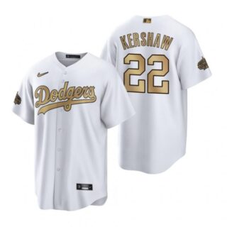 Men's Cool Base Clayton Kershaw Los Angeles Dodgers 2022 MLB All-Star Game White Stitched Jersey