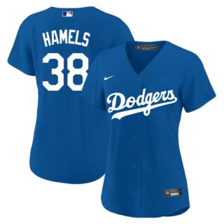 Women's Los Angeles Dodgers #38 Cole Hamels Cool Base Jersey Stitched - Royal