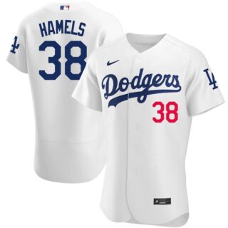 Men's Los Angeles Dodgers #38 Cole Hamels Flex Base Jersey Stitched - White