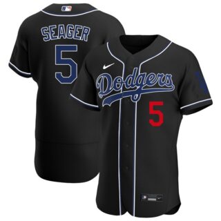 Men's - Flex Base Corey Seager Los Angeles Dodgers Black Fashion Jersey Stitched