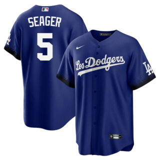 Men's - Cool Base Corey Seager Los Angeles Dodgers 2021 City Connect Stitched Jersey