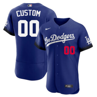 Men's - Flex Base Custom Los Angeles Dodgers 2021 City Connect Stitched Jersey