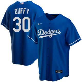 Men's Los Angeles Dodgers #30 Danny Duffy Cool Base Jersey Stitched - Royal