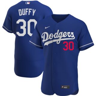Men's Los Angeles Dodgers #30 Danny Duffy Flex Base Jersey Stitched - Royal