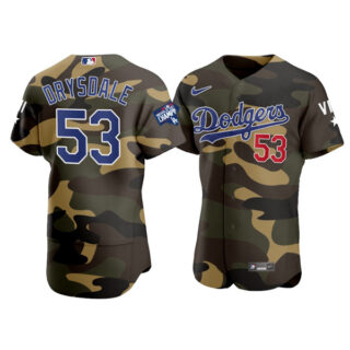 Men's Los Angeles Dodgers #53 Don Drysdale Flex Base Jersey Stitched Camo