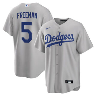 Men's Freddie Freeman Los Angeles Dodgers Gray Stitched Jersey Gray