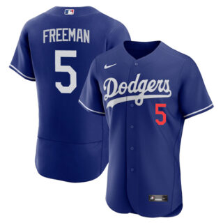 Men's Freddie Freeman Los Angeles Dodgers Royal Stitched Jersey Royal