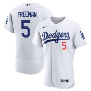 Men's Freddie Freeman Los Angeles Dodgers White Stitched Jersey White