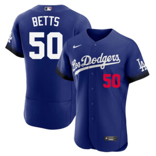 Men's - Flex Base Mookie Betts Los Angeles Dodgers 2021 City Connect Stitched Jersey