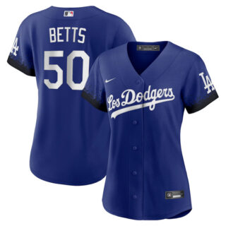 Women Mookie Betts Los Angeles Dodgers 2021 City Connect Stitched Jersey