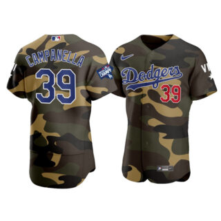 Men's Los Angeles Dodgers #39 Roy Campanella Flex Base Jersey Stitched Camo