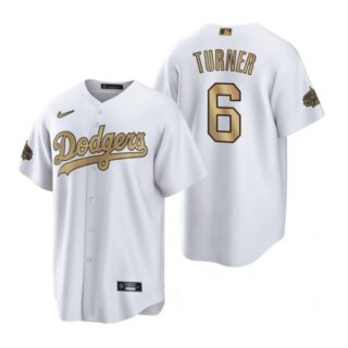 Men's Cool Base Trea Turner Los Angeles Dodgers 2022 MLB All-Star Game White Stitched Jersey