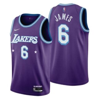 Men's Lebron James Los Angeles Lakers 75th Anniversary Diamond Jersey