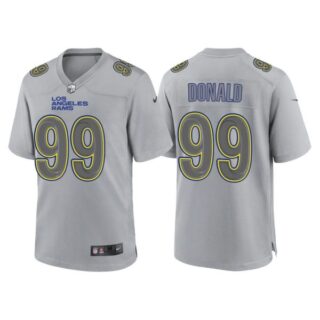 Men's Los Angeles Rams Aaron Donald Gray Atmosphere Fashion Stitched Jersey