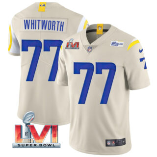 Youth Andrew Whitworth Los Angeles Rams 2022 Super Bowl LVI Vapor Limited Stitched Jersey Bone
