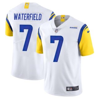 Men's Bob Waterfield Los Angeles Rams Vapor Limited Royal Jersey Stitched White