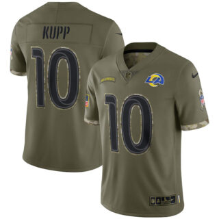 Youth Cooper Kupp Los Angeles Rams Olive 2022 Salute To Service Jersey Stitched
