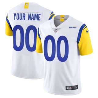 Men's Custom Los Angeles Rams Vapor Limited White Jersey Stitched White