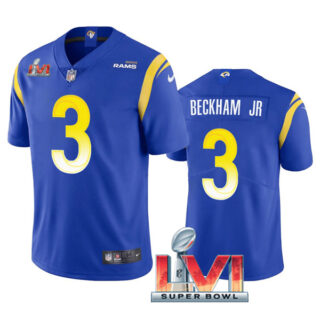 Men's Odell Beckham Jr. Los Angeles Rams 2022 Super Bowl LVI Vapor Limited Stitched Jersey Royal
