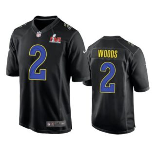 Men's Robert Woods Los Angeles Rams 2022 Super Bowl LVI Black Bound Game Stitched Jersey