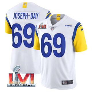Men's Sebastian Joseph-Day Los Angeles Rams 2022 Super Bowl LVI Vapor Limited Stitched Jersey White
