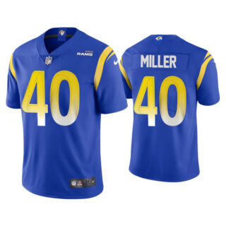 Men's Von Miller Los Angeles Rams Vapor Limited White Jersey Stitched Royal