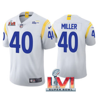 Men's Von Miller Los Angeles Rams 2022 Super Bowl LVI Vapor Limited Stitched Jersey White