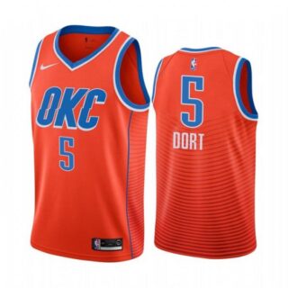 Men's Luguentz Dort Oklahoma City Thunder Basketball Jersey Orange
